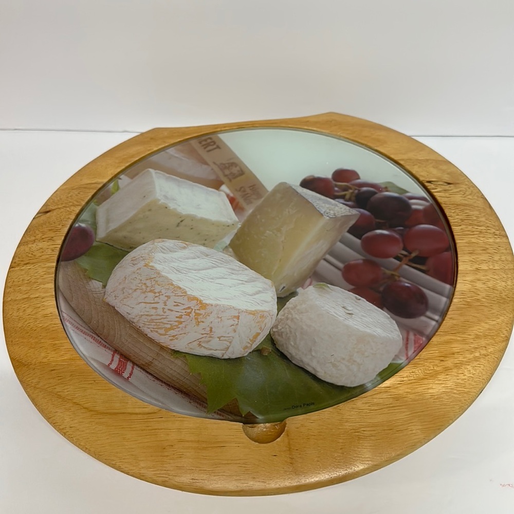 Easy life cheese board with beautiful glass board and 3 tool set